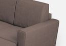 Divano 2 Posti con Pouf 152x155x85 cm Yasel in Tessuto Talpa