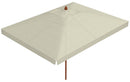 Ombrellone da Giardino 2x3 m Palo Ø48 mm in Legno Telo in Acrilico con Balza Danieli Sydney Ecrù