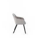Set 4 Sedie 60x55xH79 cm in Tessuto Elsa Grigio Chiaro
