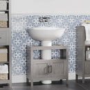 Mobile Sotto Lavabo Bagno 1 Ripiano 2 Ante 60x30x60 cm in Legno Grigio