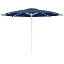 Ombrellone da Giardino ad Altezza Regolabile Ø2,92x2,42m in Metallo e Poliestere Blu Scuro