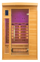 Sauna Finlandese ad Infrarossi 2 Posti 120x123 cm H190 in Legno di Abete Apollon 2