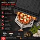 Forno Elettrico per Pizze 2200W Pizza Maker Cottura Uniforme Temperatura 150-430° Nero
