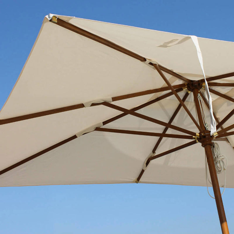 Ombrellone da Giardino 3x4 m Palo Ø60 mm in Legno Telo in Acrilico Danieli Sydney Ecrù