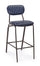 Sgabello Bar Debbie Blu Vintage Imbottito in Similpelle