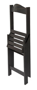 Sedia Scala Pieghevole 51x41xh75 cm in Legno Faggio Massello Grigio Scuro