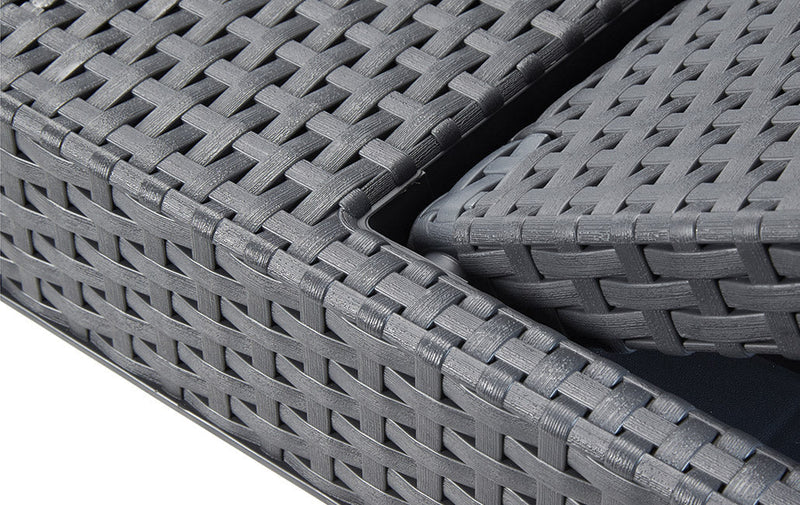 Lettino Prendisole da Giardino 187,5x58x29 cm con Cuscino in Resina Keter Jaipur Antracite