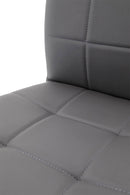 Set di 4 Sedie in Similpelle Morbida 85x55x50 cm TFT DC Grigio