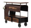 Console Old Style 111x60x89 cm Legno di Abete e in Ferro Marrone