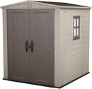 Casetta da Giardino Porta Attrezzi 178x195,5x208 cmin Resina Keter Factor 6x6 Beige