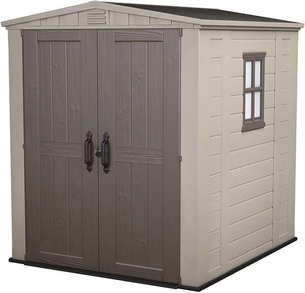 sconto Casetta da Giardino Porta Attrezzi 178x195,5x208 cmin Resina Keter Factor 6x6 Beige