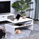 Tavolino Basso 90x60x42 cm in Truciolato Bianco