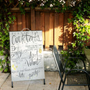 Espositore Pubblicitario Bifacciale Bifacciale con Lavagna 60x90 cm in Metallo Nero