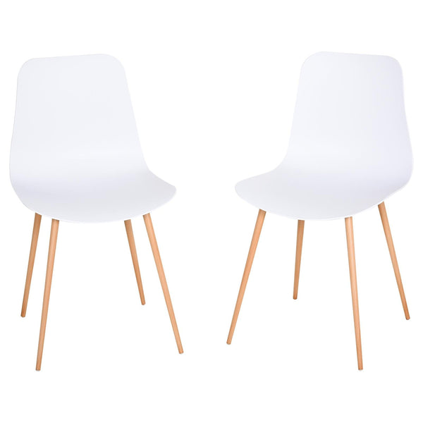 Set 2 Sedie in Polipropilene Gambe in Metallo Bianche sconto