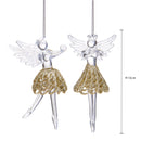 Set 6 Angeli 10 cm Clear/Oro