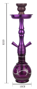 Narghilè 2 Tubi H45 cm con Pinza Carbone