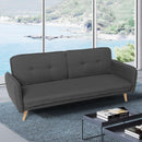 Divano Letto Clic Clac 186x85x80 cm in Tessuto Grigio Scuro