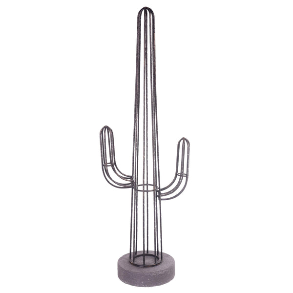 Profilo Cactus Artificiale in Metallo Altezza 91,5 cm Oro sconto