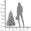 Albero di Natale Artificiale Innevato 281 Rami Abete Verde