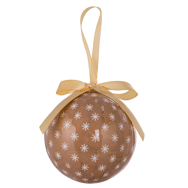 Set 14 Palle di Natale Ø7,5 cm in Polyfoam con Box Bianco e Oro