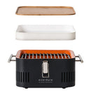 Barbecue Portatile a Carbone Carbonella 42,5x34,7x 23 cm in Metallo Cube Pietra