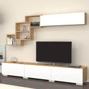 Parete attrezzata Free bianco rovere