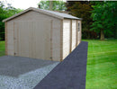 Box Auto Garage da Esterno 4,03x5,22m Senza Pavimento in Legno Abete 34mm Garodeal