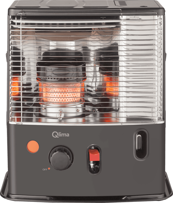 sconto Stufa a Combustibile Liquido 2,4 kW con Accensione Spark Nero Qlima R4224STC-2