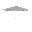 Ombrellone da Giardino 2,95x2,50 m Palo Ø38 mm in Alluminio con Manovella Grigio 