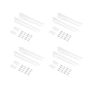 Kit per Fissaggio Mensole 280 mm in Acciaio Emuca Bianco