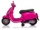 Moto Elettrica per Bambini Licenza Ufficiale Piaggio Vespa Sprint 12V con Rotelle Luci e Suoni Rosa