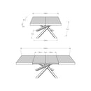 Tavolo Allungabile 140-244x90x77 cm Volantis Bianco Frassino Telaio 4B 