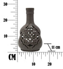 Vaso Carving Grigio 16,5x11x27 cm Porcellana Fango