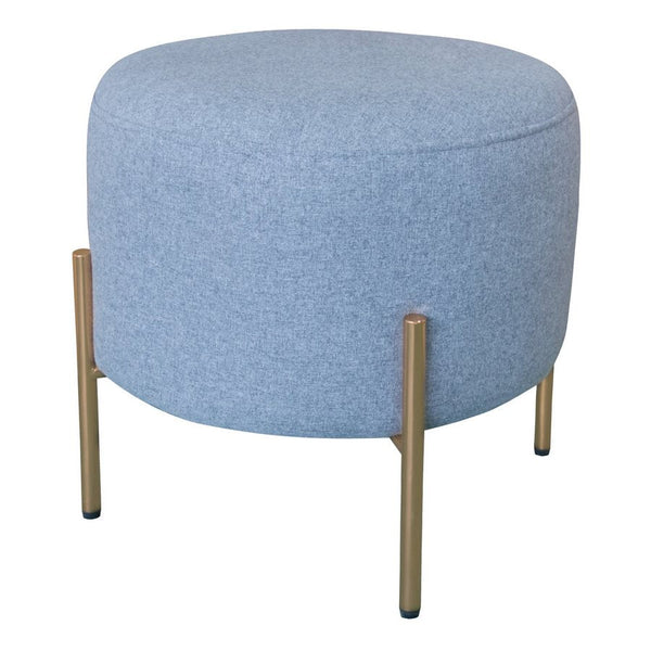 Pouf Poggiapiedi Ø40 cm in Tessuto Kate Grigio Scuro prezzo