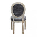 Sedia Constance 48x46x96 h cm in Similpelle Grigio