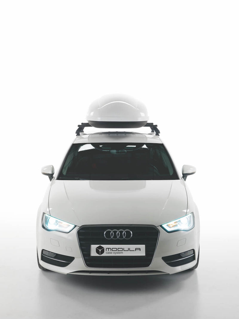 Box Cofano Auto Portatutto da Tetto 420L Modula CS Beluga Bianco Lucido