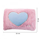 Borsa Acqua Calda Elettrica Ricaricabile Scaldamani Cuore a Peluche Rosa