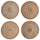 Set 4 Tovagliette Ø38x0,3 cm  in Lino e Poliestere VdE Tivoli 1996 Shades of chocolate