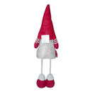Gnomo di Natale H50 cm con Luce Grigio e Rosso