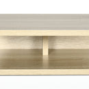 Set da 2 Comodini Sospesi con Cassetto e Ripiano Superiore 35x32x22,5 cm in Legno Bianco e Rovere