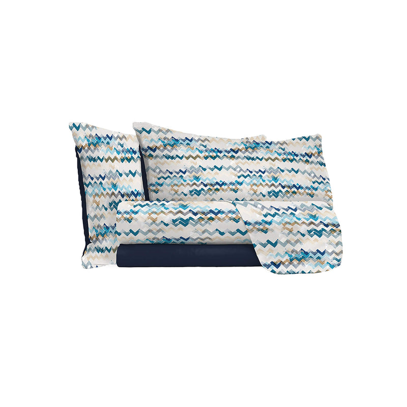 Set Lenzuola con Stampa Sopra Sotto e Federe Modern Sky Varie Misure