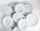 Servizio Piatti da Tavola 18 Pezzi in Porcellana Bianca