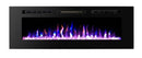 Camino Elettrico da Incasso 46,5x91,4x12,1 cm Effetto Fiamma 1500W Amadeo 36 Nero