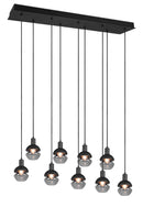 Lampada a Sospensione da Interno Attacco E14 in Metallo Nero e Oro