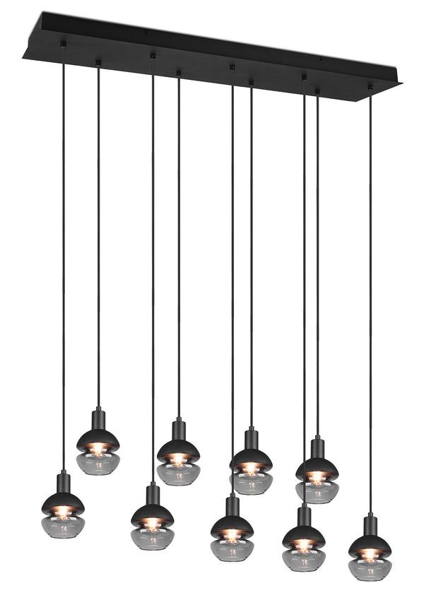 prezzo Lampada a Sospensione da Interno Attacco E14 in Metallo Nero e Oro