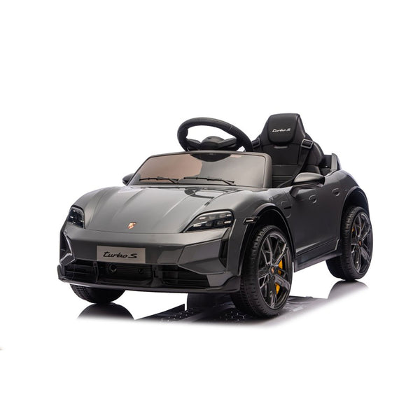 prezzo Macchina Elettrica per Bambini Porsche Taycan Turbo S 12V con Telecomando Bluetooth Luci LED e Tappetini Nero