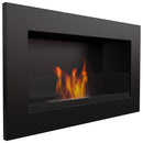 Camino a Bioetanolo da Parete 64,8x37,4 cm con Vetro o Senza Vetro Flig Washington Nero
