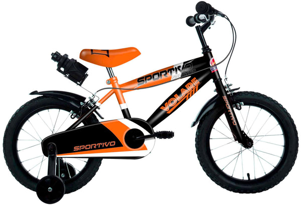 prezzo Bicicletta per Bambino 16"" 2 Freni Sportivo Arancio Neon e Nero