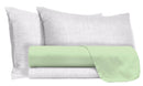 Set Lenzuola Sopra Sotto e Federe in Cotone Pistacchio Varie Misure