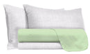 Set Lenzuola Sopra Sotto e Federe in Cotone Pistacchio Varie Misure